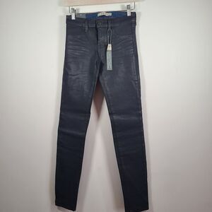 J Brand Women's Dark Gray/ Indigo Waxy Skinny Jeans Size 26 NWT